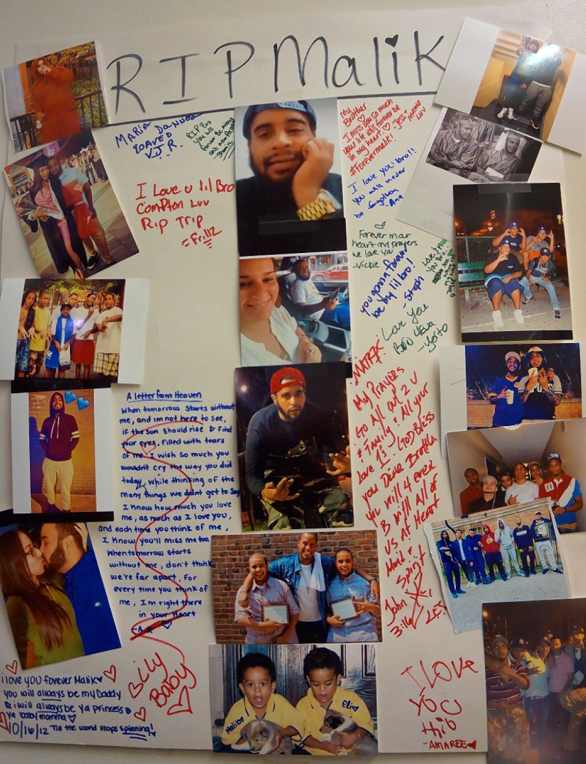 Feud between E. Side housing projects is blamed for a murder 1 A photo-collage memorial of Avenue D shooting victim Malik Campbell