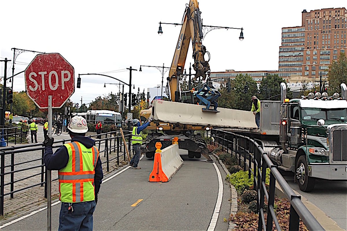 Bikeway blocks: After terrorist truck attack, city places barriers along bike path 2