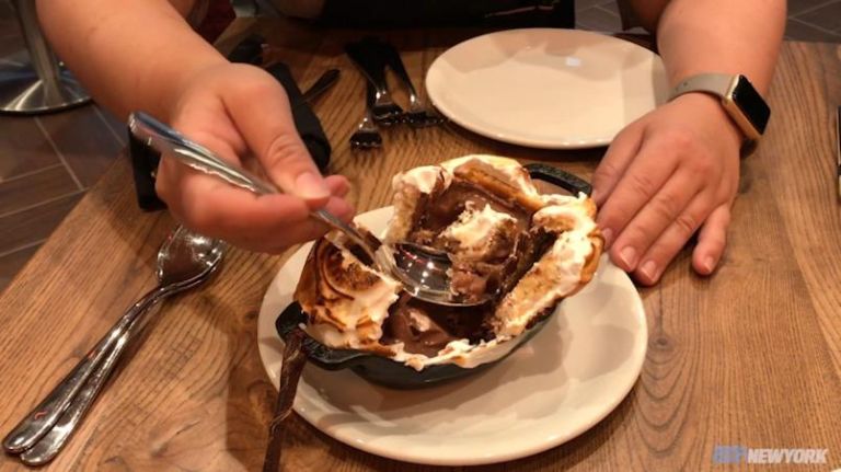 SaltBrick Tavern pastry chef Tracy Wilk makes her PB s’mores baked Alaska 1 SaltBrick Tavern pastry chef Tracy Wilk makes her PB s’mores baked Alaska