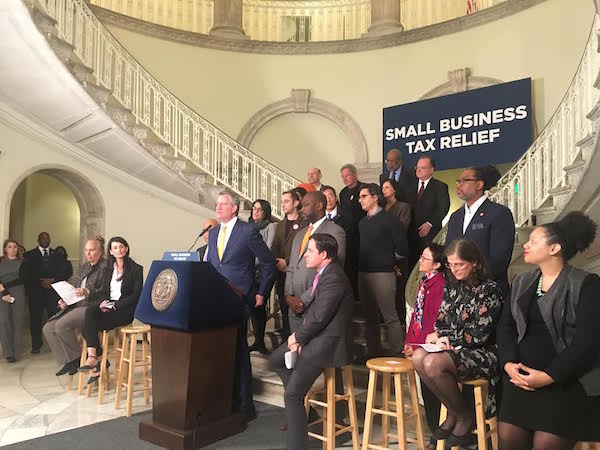 Garodnick, Rosenthal, de Blasio Cheer Commercial Rent Tax Break 1