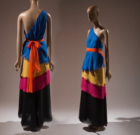 FIT Spotlights Iconic Black Fashion Designers 1 Composite view of a two-piece evening dress (1973-1974) by Stephen Burrows, whom Edward Wilkerson, whose work is also represented in the exhibition, cites as a major influence. | EILEEN COSTA/ THE MUSEUM AT FIT
