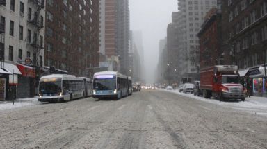 snow-mta bus