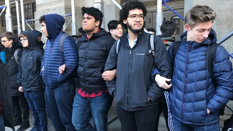 Walking out of class in Brooklyn 1 AMEXPRESS180315_WEB