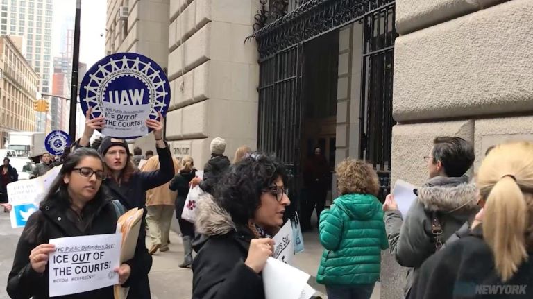 Attorneys rally to get ‘ICE out of courts’ 1 Attorneys rally to get ‘ICE out of courts’