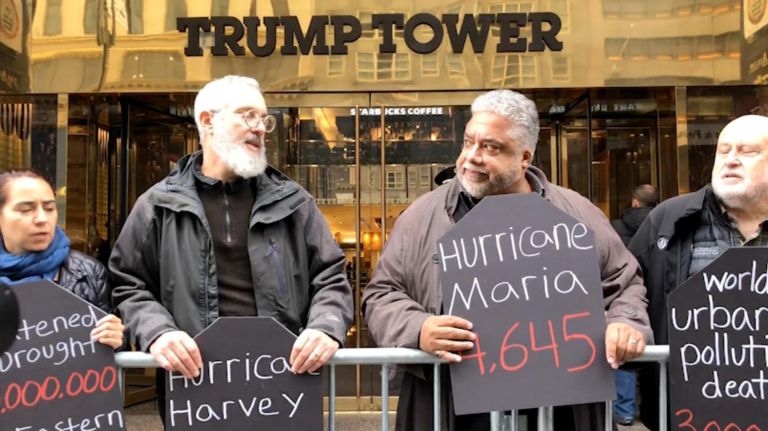 Environmentalists demonstrate at Trump Tower 1 Environmentalists demonstrate at Trump Tower