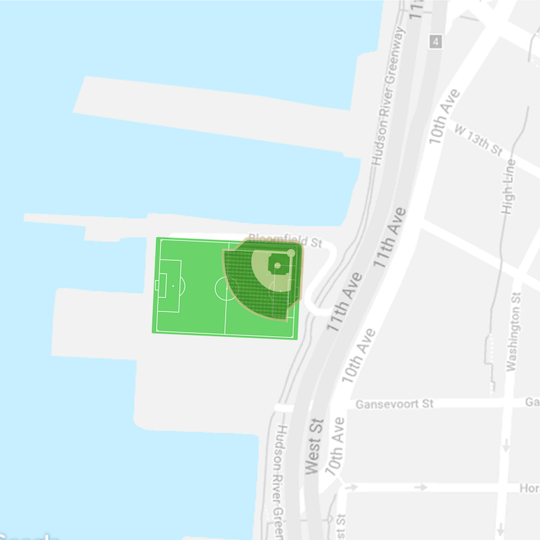 Sports field pitched for Gansevoort Peninsula 2