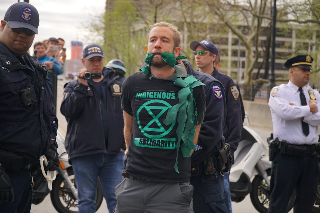 Mass arrests at climate die-in at City Hall 7