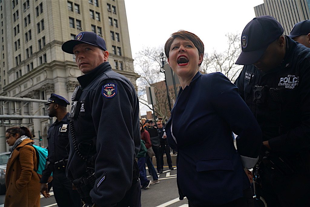 Mass arrests at climate die-in at City Hall 9