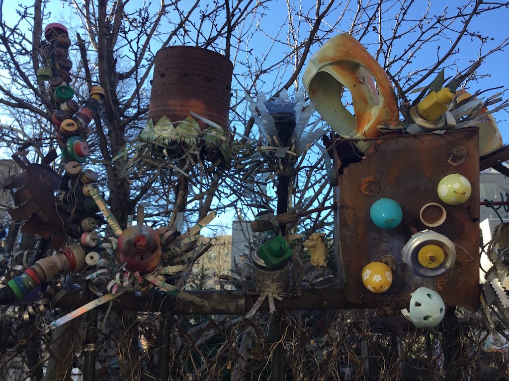 Where have all the flowers gone? La Plaza fence redo 4