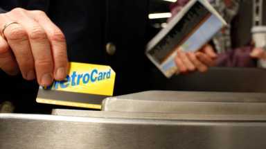 Metrocard swipe subway Times Square subway station