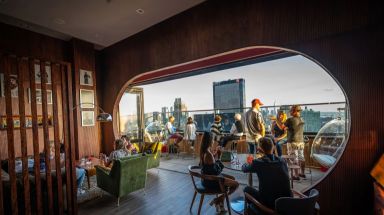 Dear Irving on Hudson in midtown offers great westward views and is a prime spot to watch the Manhattanhenge phenomenon.  Photo Credit: Dear Irving on Hudson