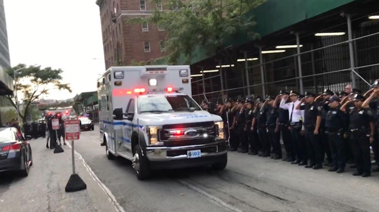 NYPD Officer Brian Mulkeen's body moved to funeral home 1 NYPD Officer Brian Mulkeen’s body moved to funeral home
