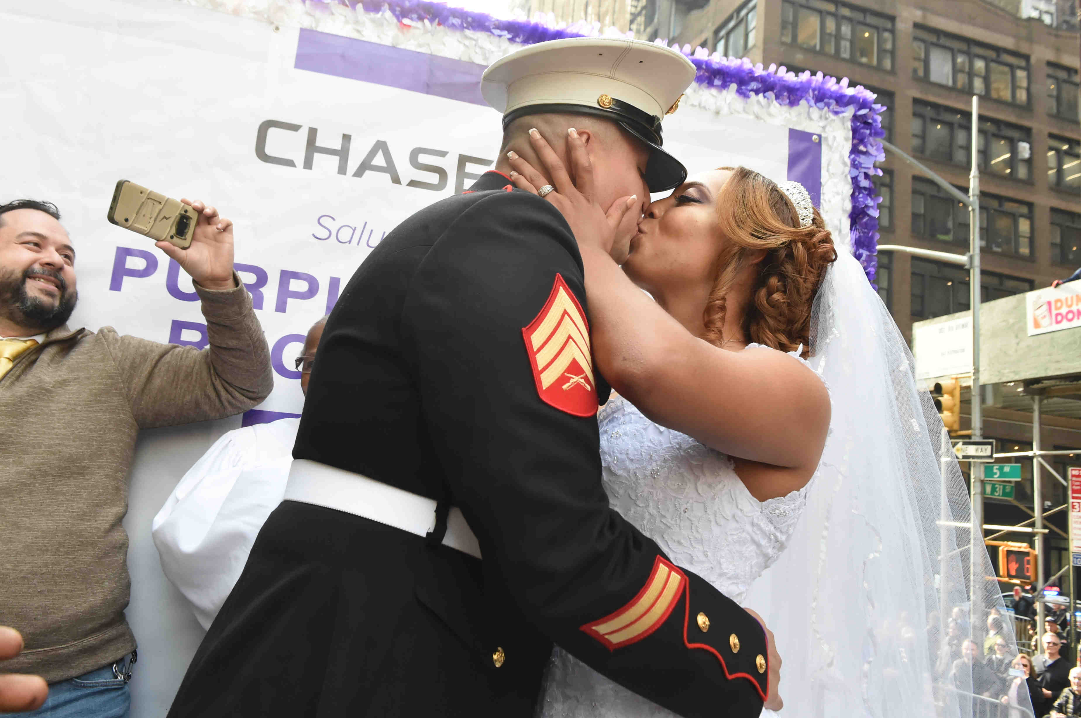 An officer and a groom: Marine marries sweetheart at Veterans Day Parade 4