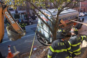 Truck collapses into sink hole after Park Slope water main break 2