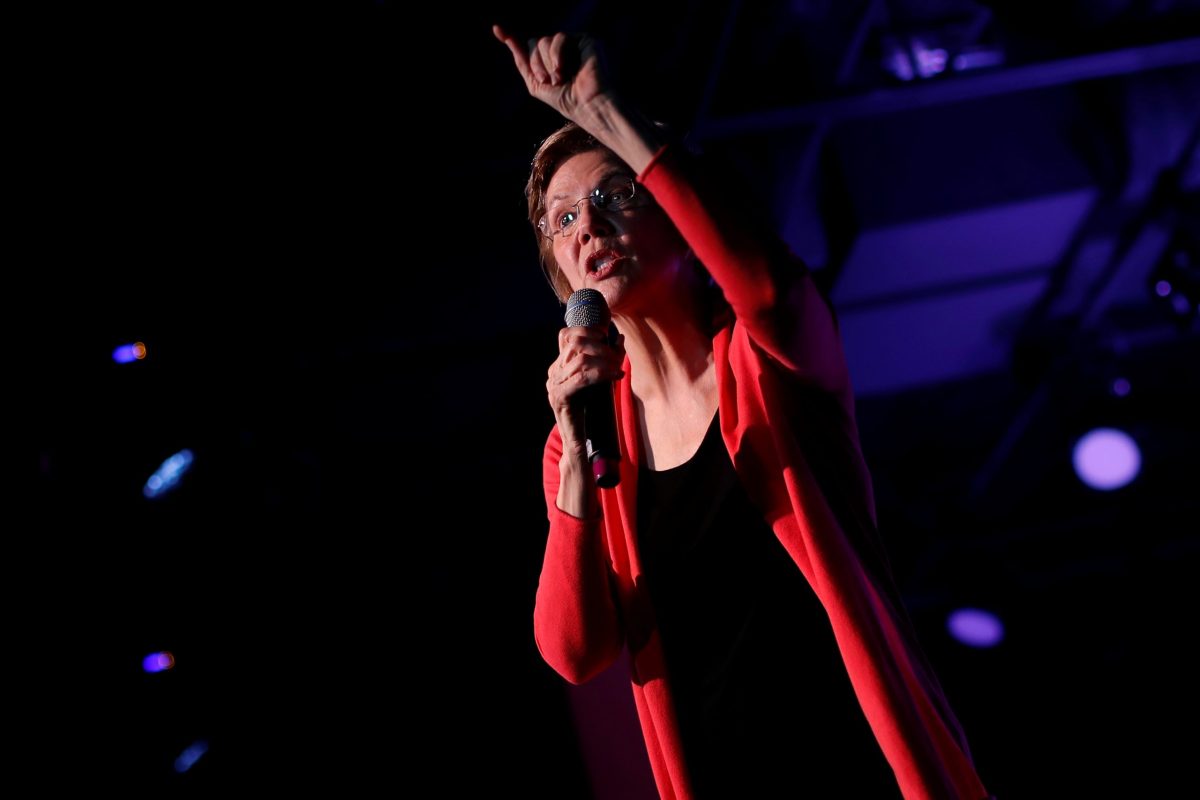 Democratic 2020 U.S. presidential candidate and U.S. Senator Warren speaks at a campaign event in Derry