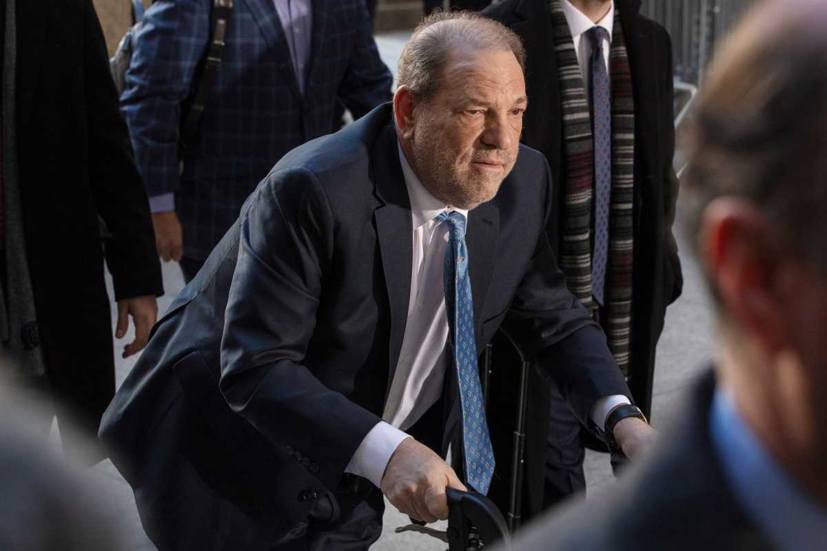 FILE PHOTO: Harvey Weinstein arrives at New York Criminal Court for another day of jury deliberations in his sexual assault trial in the Manhattan borough of New York City