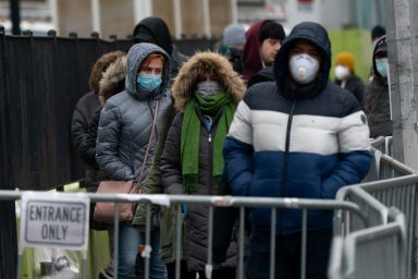 FILE PHOTO:  The spread of the coronavirus disease (COVID-19) in New York