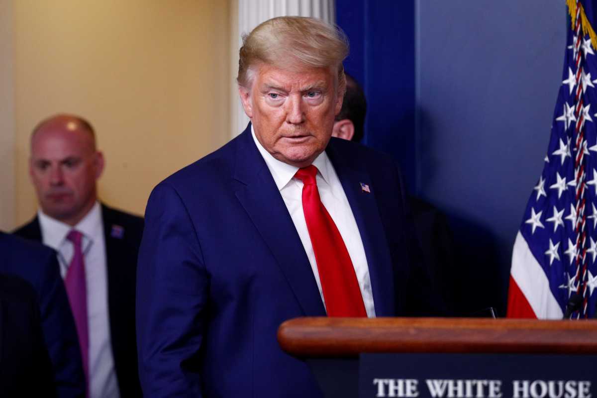 U.S. President Trump leads daily coronavirus response briefing at the White House in Washington
