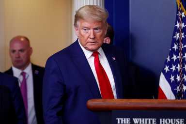 U.S. President Trump leads daily coronavirus response briefing at the White House in Washington