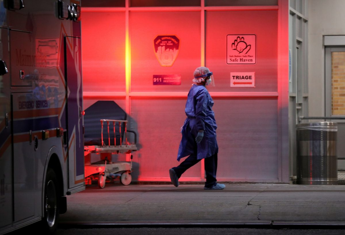 Medical workers respond at Maimonides Medical Center during the outbreak of the coronavirus disease (COVID19) in the Brooklyn borough of New York