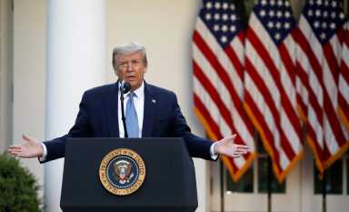 U.S. President Trump leads daily coronavirus response briefing at the White House in Washington