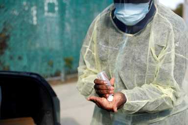 FILE PHOTO: The spread of the coronavirus disease (COVID-19) in New York