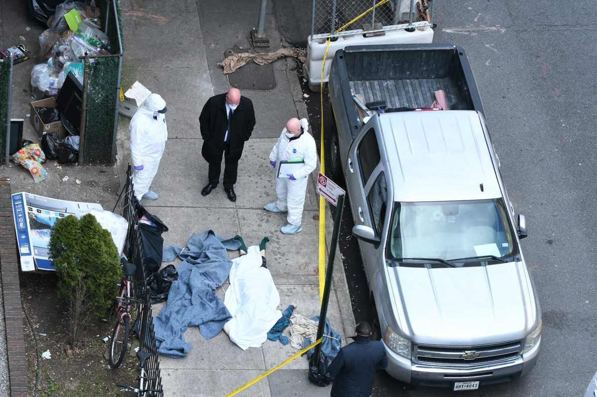 Cops from 70 Precint investigate mysterious death in front of 55