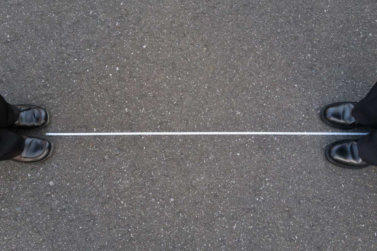 Social distancing (with a measure)