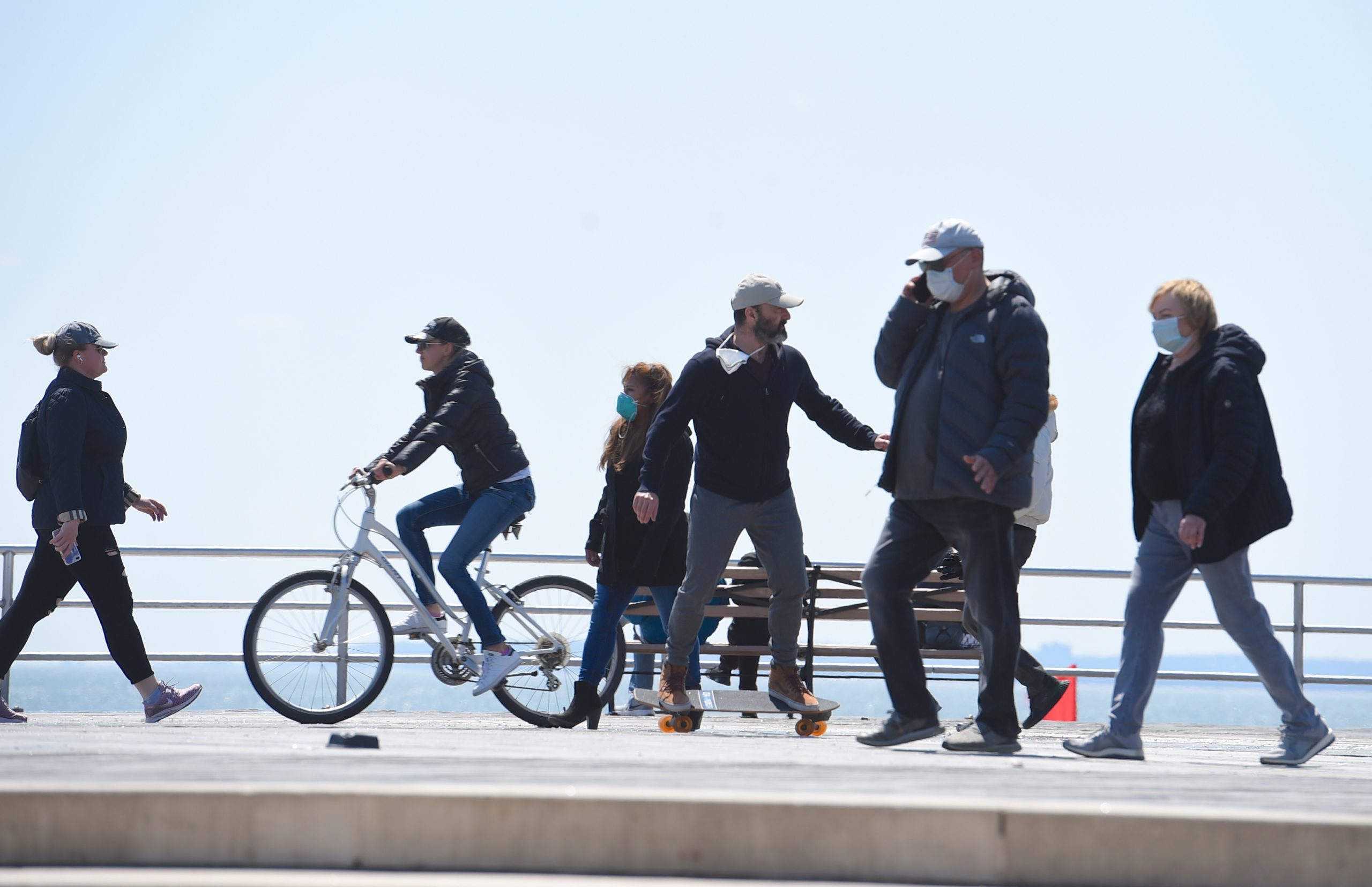 While optimism over curbing COVID-19 springs in New York, de Blasio warns residents to keep distance 7