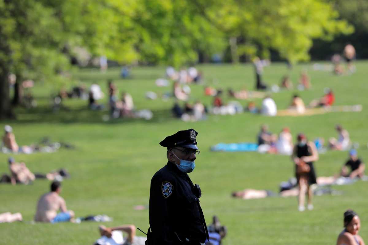 FILE PHOTO:  The coronavirus disease (COVID-19) outbreak in Manhattan, New York City