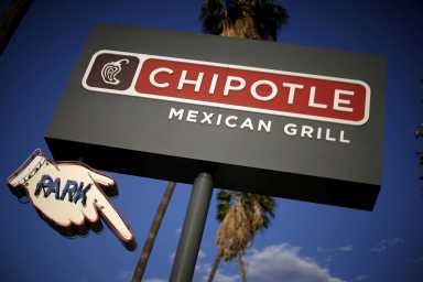 FILE PHOTO: Signage for a Chipotle Mexican Grill is seen in Los Angeles