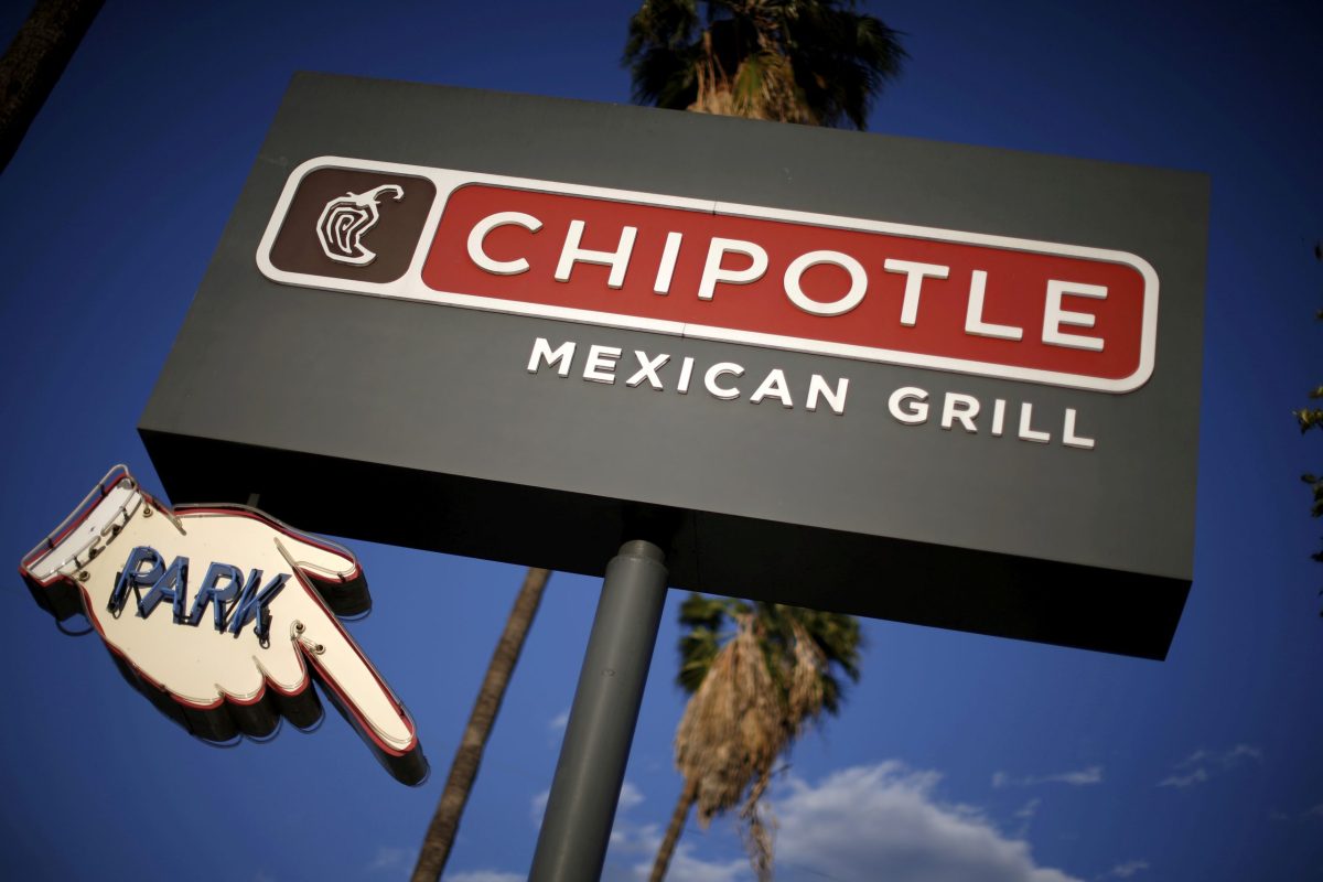 FILE PHOTO: Signage for a Chipotle Mexican Grill is seen in Los Angeles