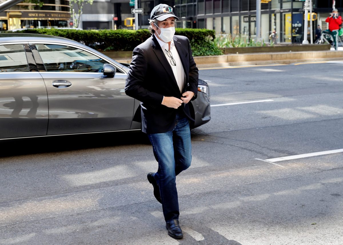 Michael Cohen the former personal lawyer for U.S. President Donald Trump arrives at his apartment in New York