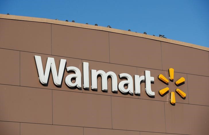 Walmart’s logo is seen outside one of the stores in Chicago