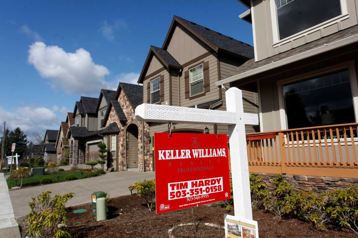 Homes are seen for sale in the northwest area of Portland