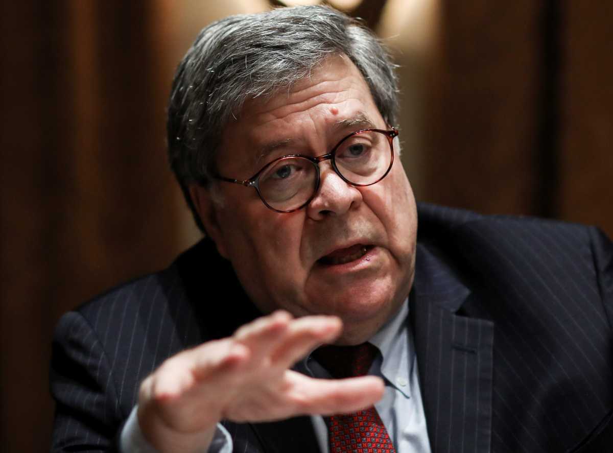 Attorney General Barr attends roundtable discussion at the White House in Washington