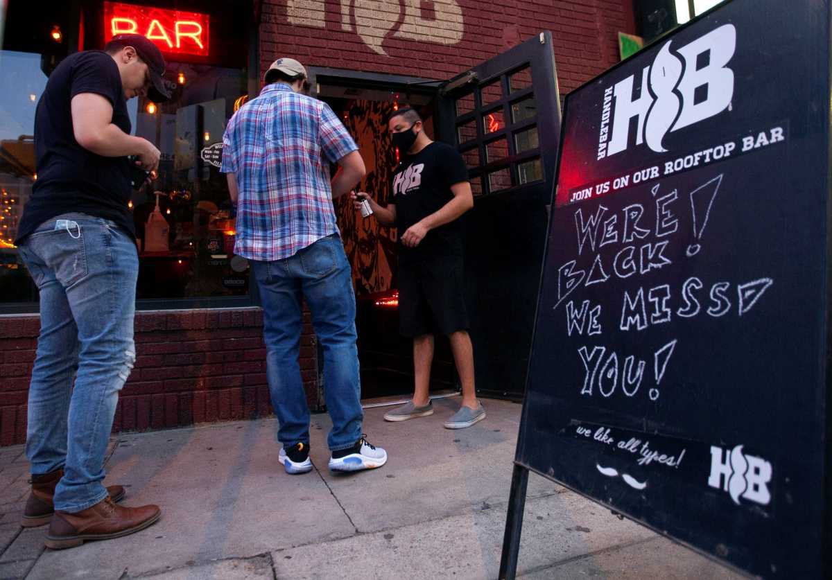FILE PHOTO: Bars reopen in Austin after being shut down to stop the spread of the coronavirus disease (COVID-19)