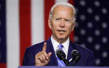 FILE PHOTO: Democratic U.S. presidential candidate Biden speaks at campaign event in Wilmington, Delaware