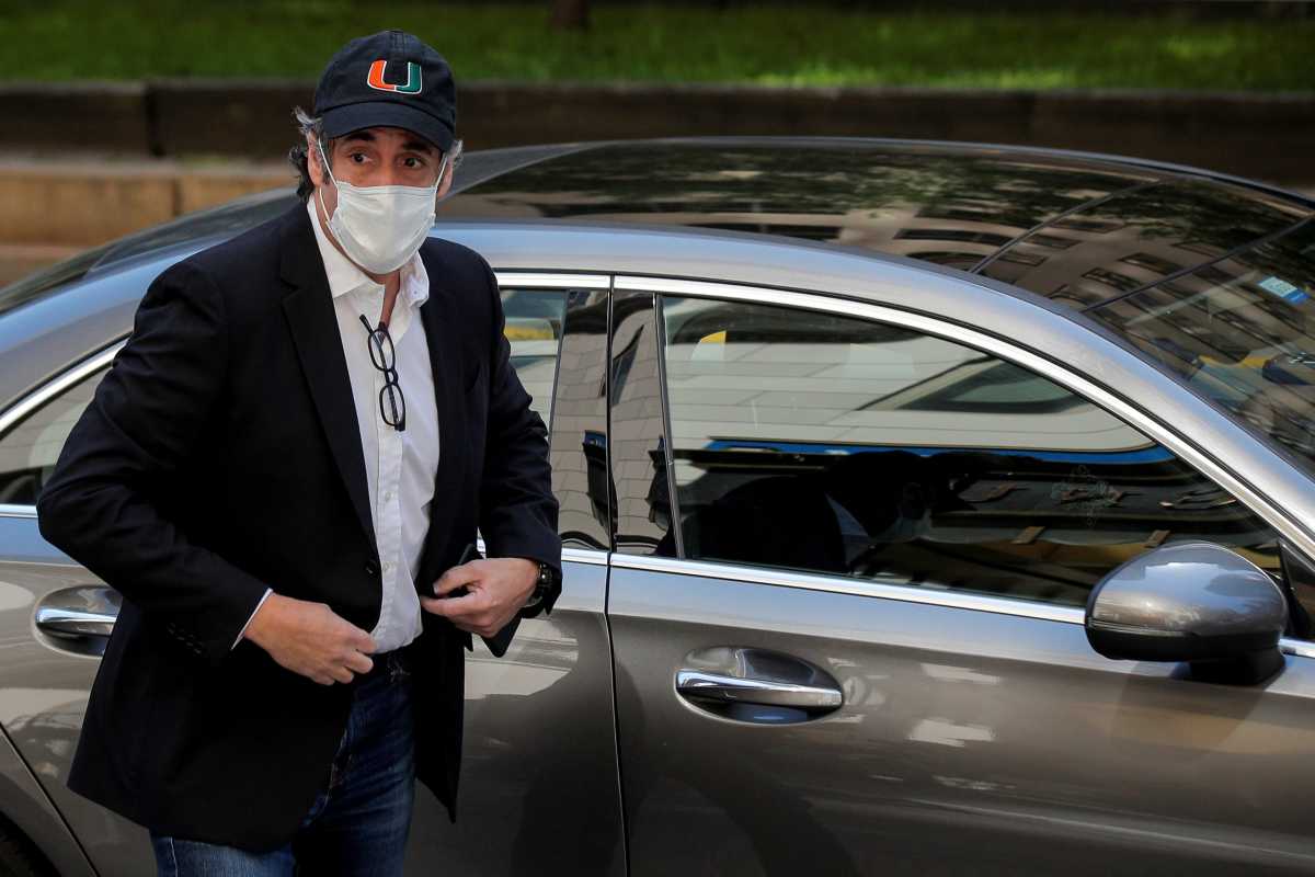 FILE PHOTO: Michael Cohen, the former personal lawyer for U.S. President Donald Trump arrives at his Manhattan apartment after being released from federal prison to serve the remainder of his sentence under home confinement in New York