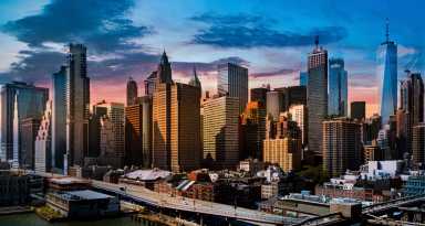 New York at sunset