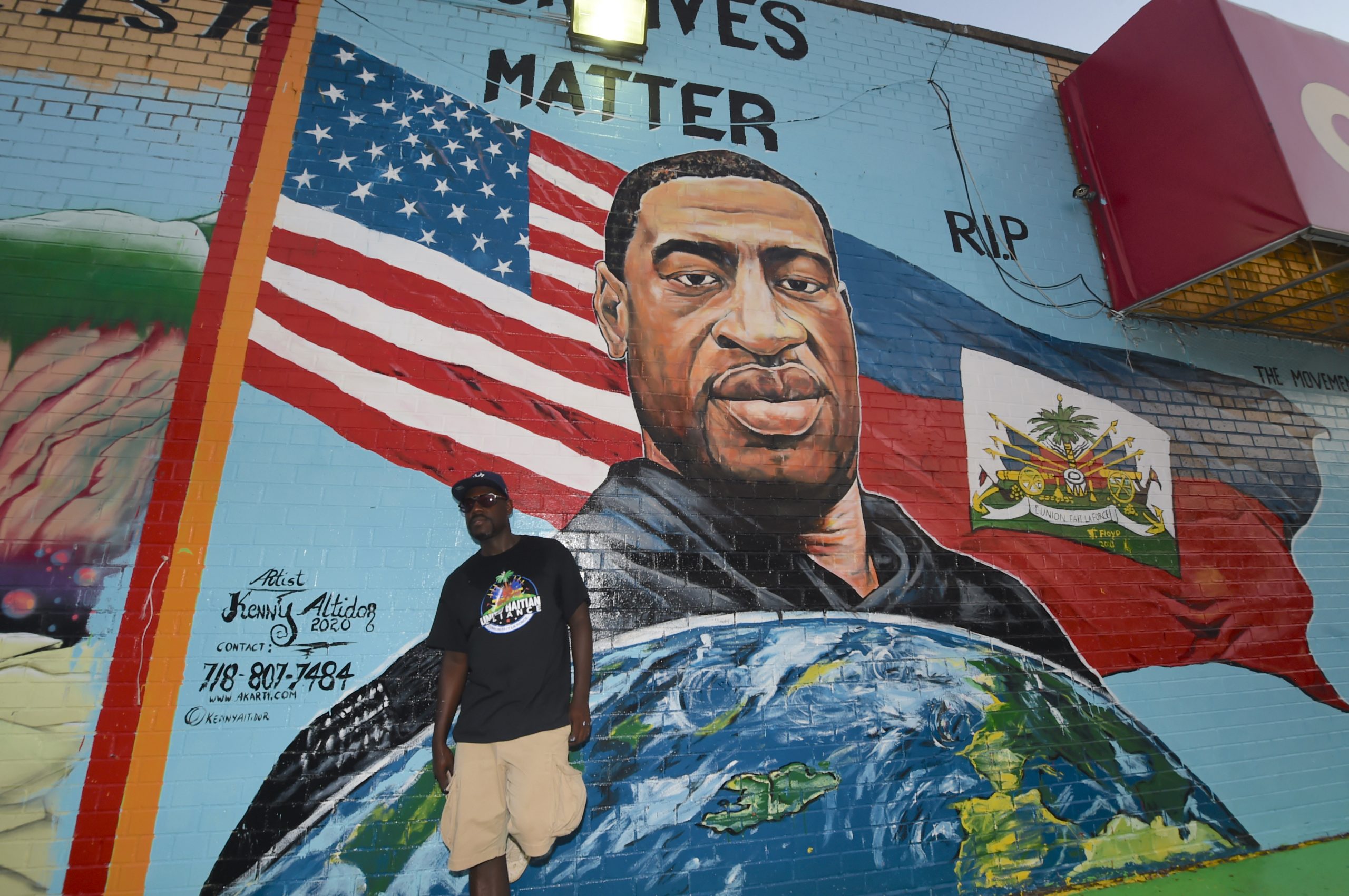 Local Brooklyn artist paints Floyd, Pop Smoke for Peace 3
