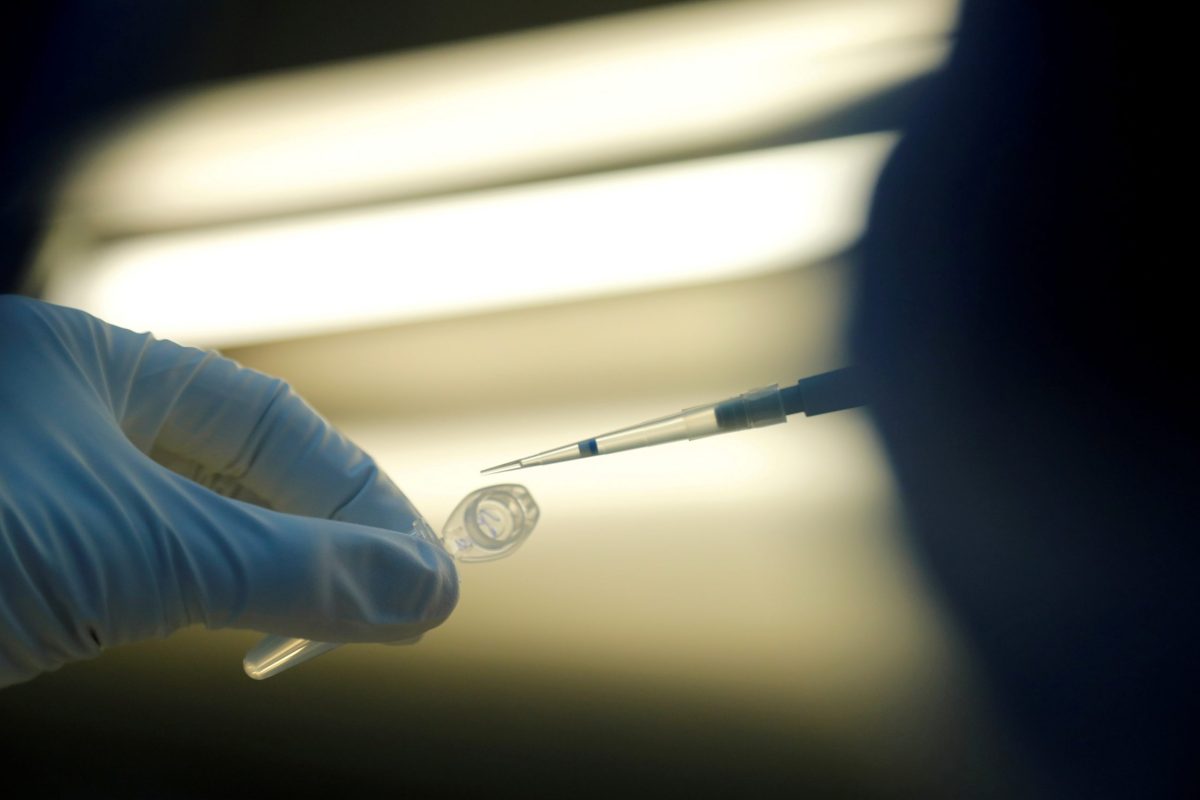 FILE PHOTO: Scientists develop a vaccine against the coronavirus disease in Saint Petersburg