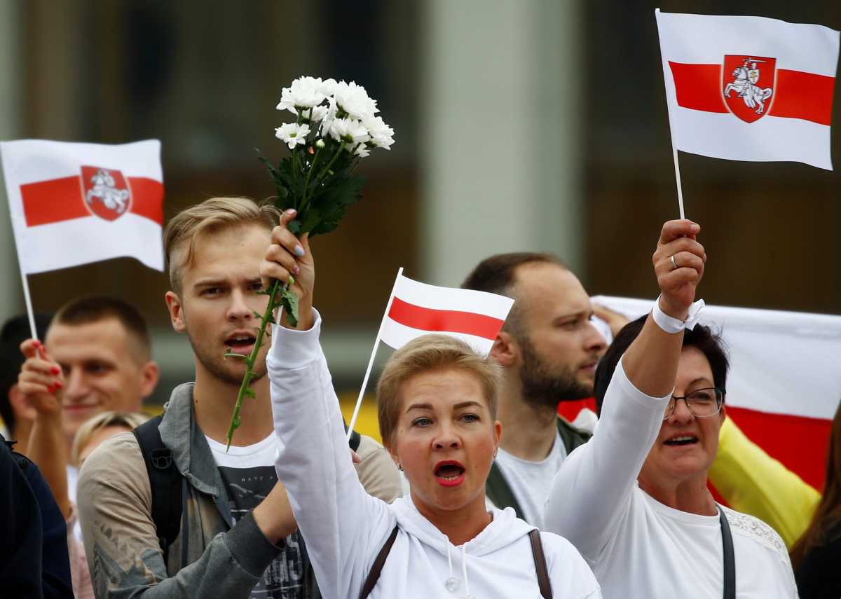 Opposition demonstration to protest against presidential election results in Minsk