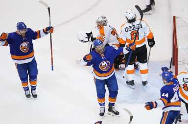 NHL: Stanley Cup Playoffs-Philadelphia Flyers at New York Islanders