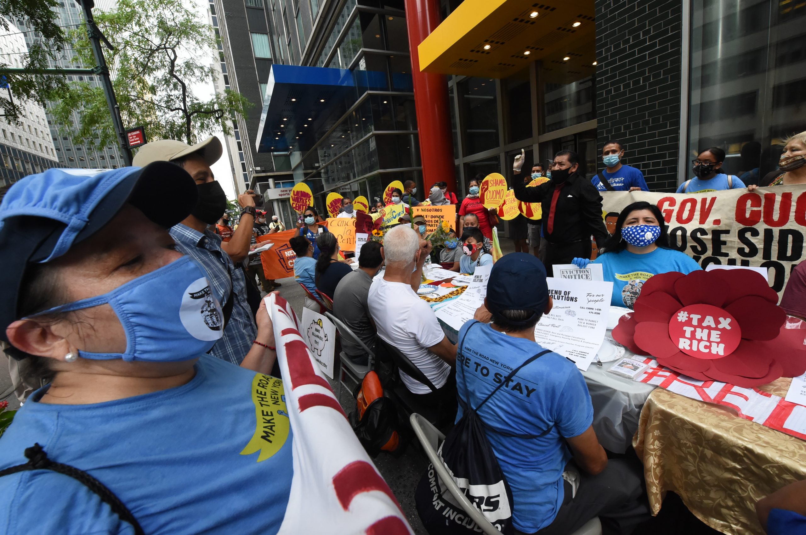 Protesters call on Cuomo to support billionaires tax while highlighting food insecurity in Black and immigrant communities 3
