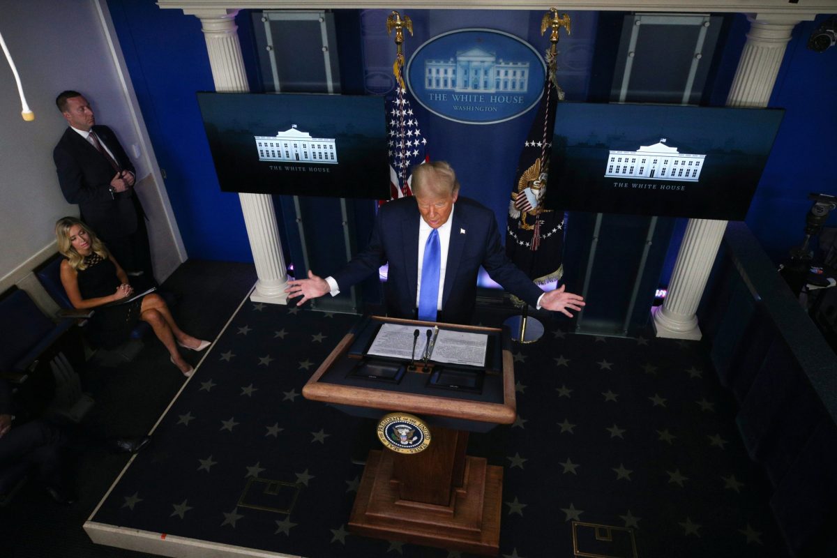 U.S. President Trump holds news conference at the White House in Washington