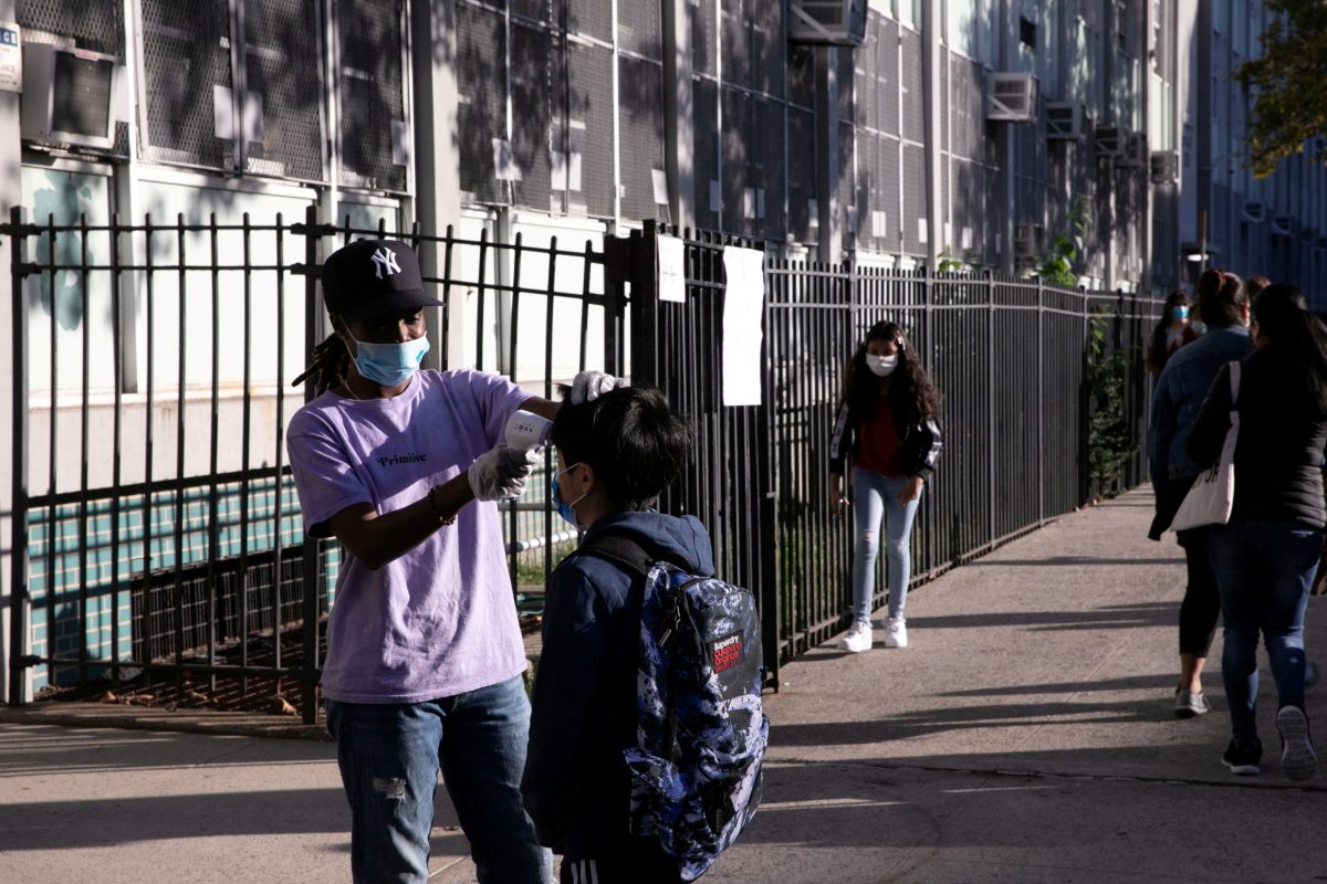 FILE PHOTO: The first day of in person school begins for some students in New York City