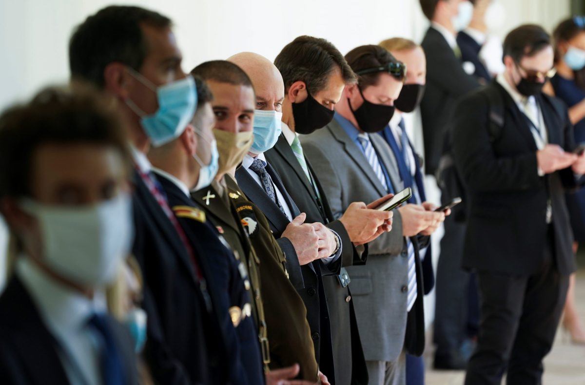 FILE PHOTO: U.S. President Trump holds coronavirus response event in the Rose Garden at the White House in Washington