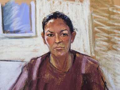 Ghislaine Maxwell appears via video link during her arraignment hearing in Manhattan Federal Court in New York