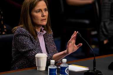 FILE PHOTO: Senate holds confirmation hearing for Amy Coney Barrett to be Supreme Court Justice